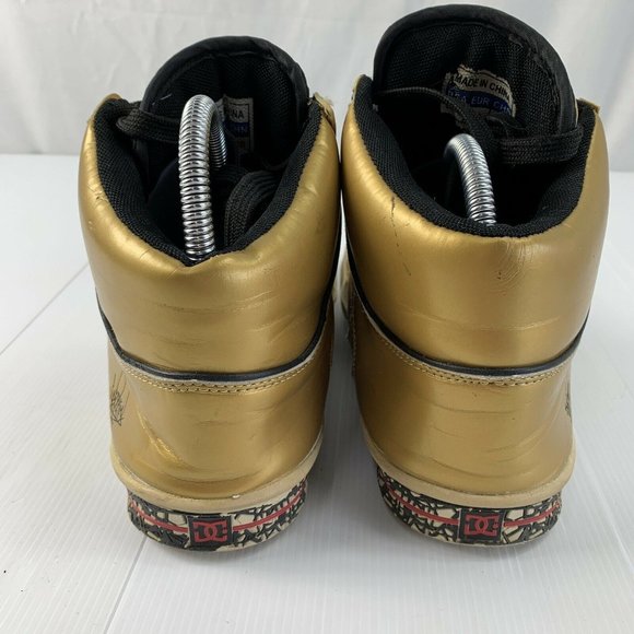 DC X Mike Shinoda X Suru Mens High Top Sneakers Gold US8 Rare HTF Skate Street - Picture 8 of 12